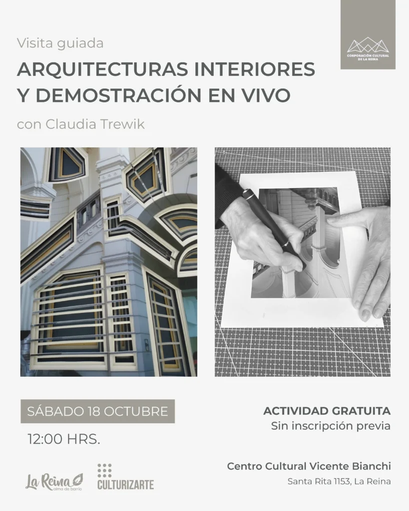 Visita guiada y demostración en vivo de la exposición Arquitecturas Interiores