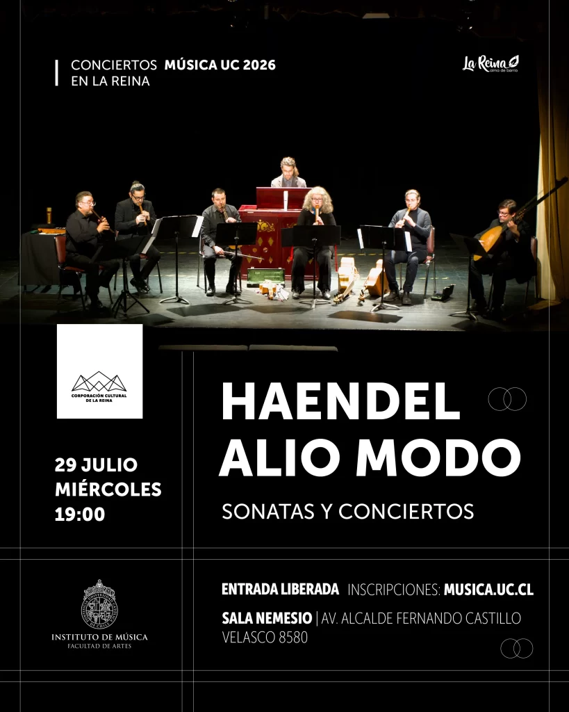 Estudio MusicAntigua UC presenta "Haendel Alio Modo" en Sala Nemesio