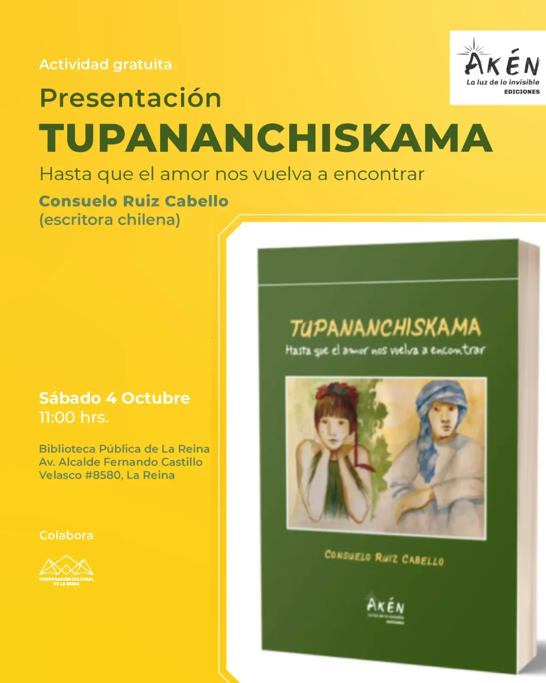 Afiche presentación Biblioteca de La Reina-01