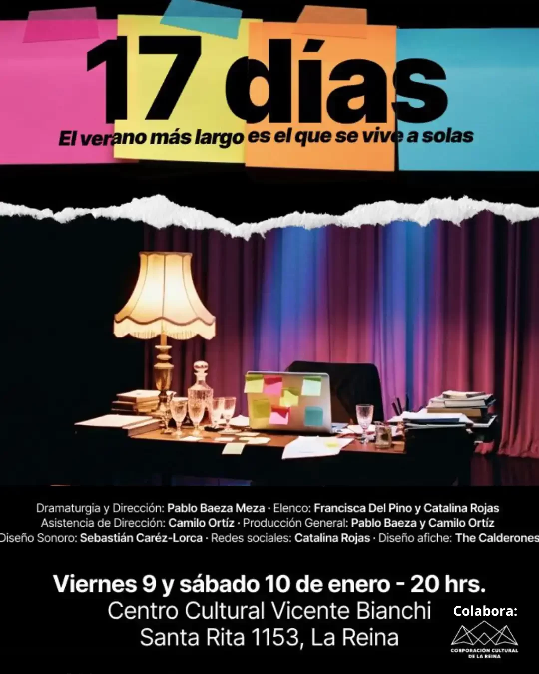 Obra “17 Días” llega al Centro Cultural Vicente Bianchi